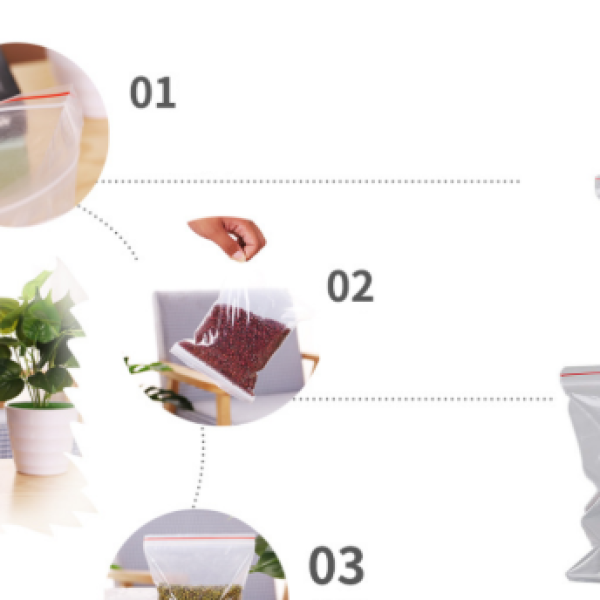 Túi Zip chỉ Đỏ Đựng Thực Phẩm